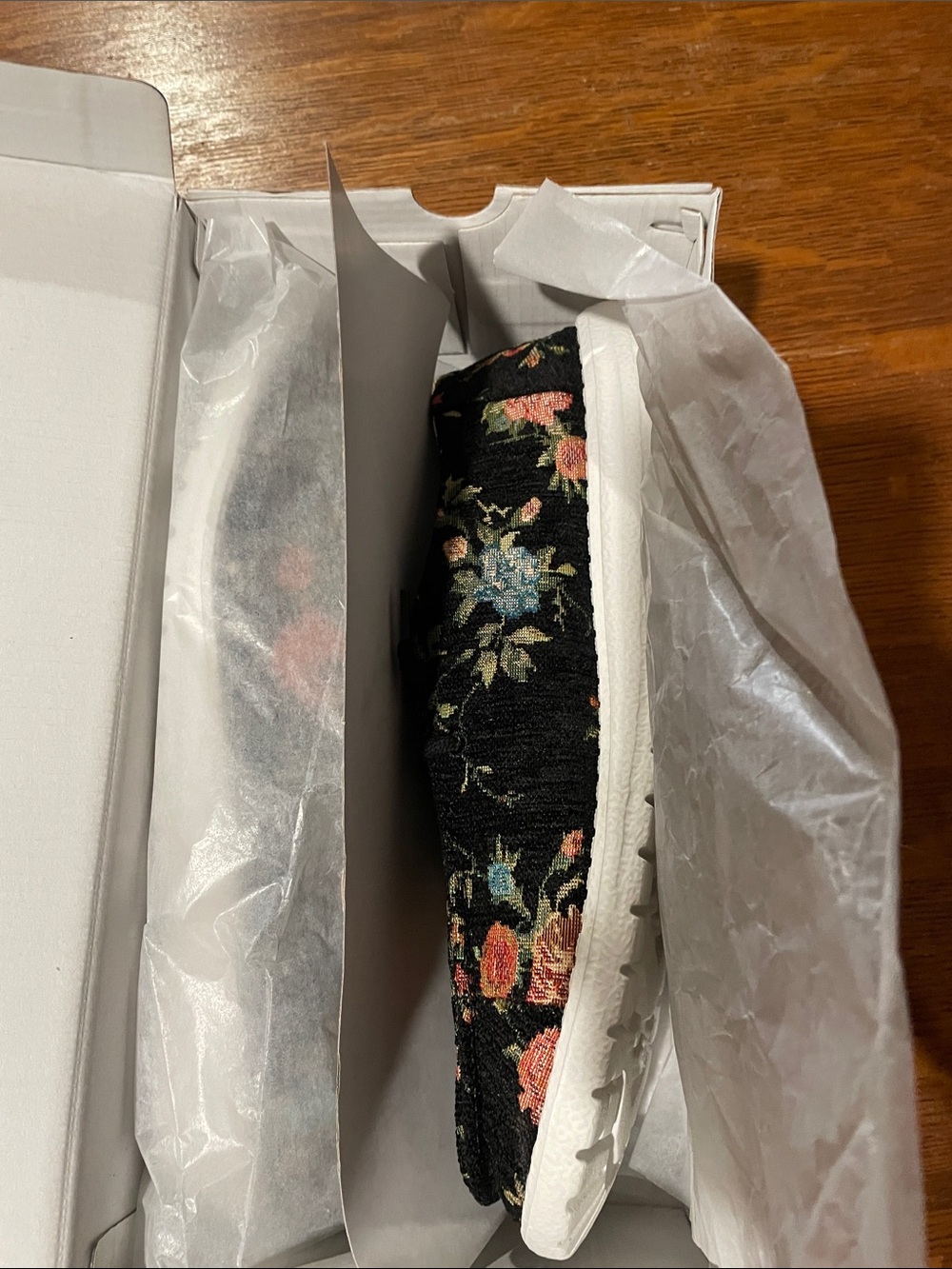 Gypsy Jazz Black Floral Slip-On Loafers Shoe - Picture 9 of 9